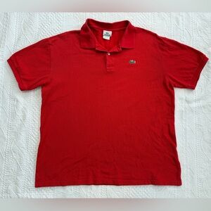 LACOSTE Men's Classic Fit US 3XL FR 8 Red Polo Short Sleeve